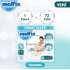 Molfix Premium Bebek Bezi Fırsat Paketi 1 Beden 2-5 Kg 72 Adet