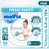 Molfix Premium Bebek Bezi Ultra Fırsat Paketi 6 Beden 15+ Kg 54 Adet