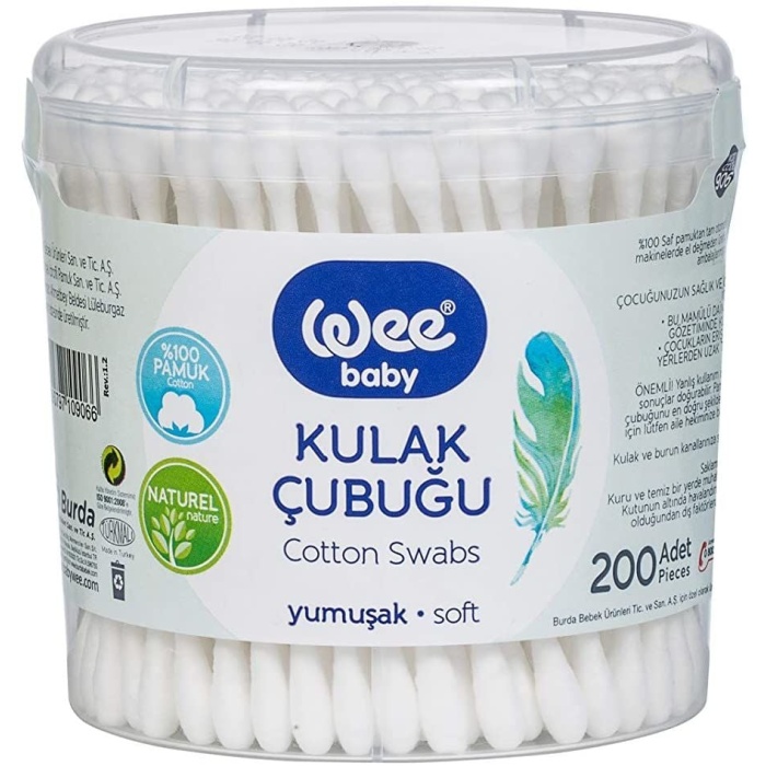 Wee Baby Kulak Temizleme Çubuğu (200 Adet) 906