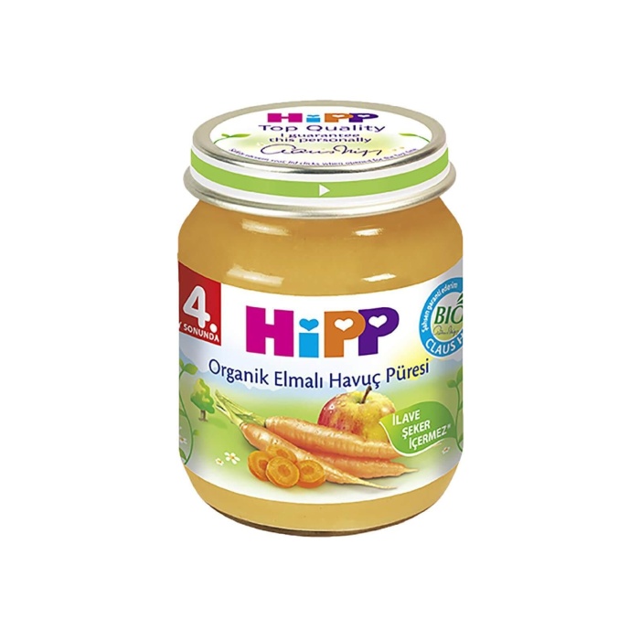 Hipp Organik Elmalı Havuç Püresi 125gr