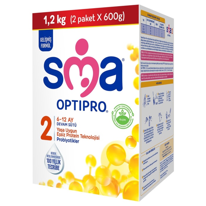 SMA Optipro Probiyotik 2 Bebek Devam Sütü 6-12 Ay 1200gr