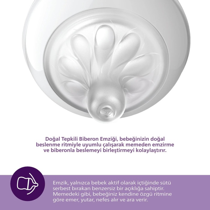 Philips Avent Doğal Tepkili Natural Response 2li Biberon Emziği 3No 1+ Ay