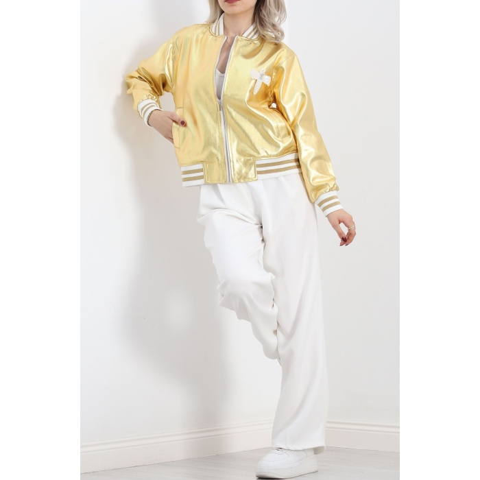 Varak Bomber Ceket Gold