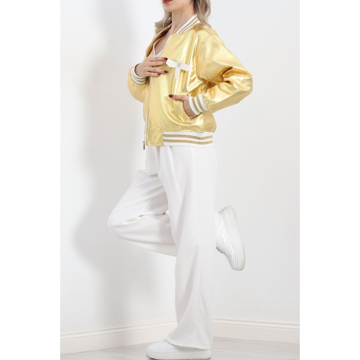 Varak Bomber Ceket Gold