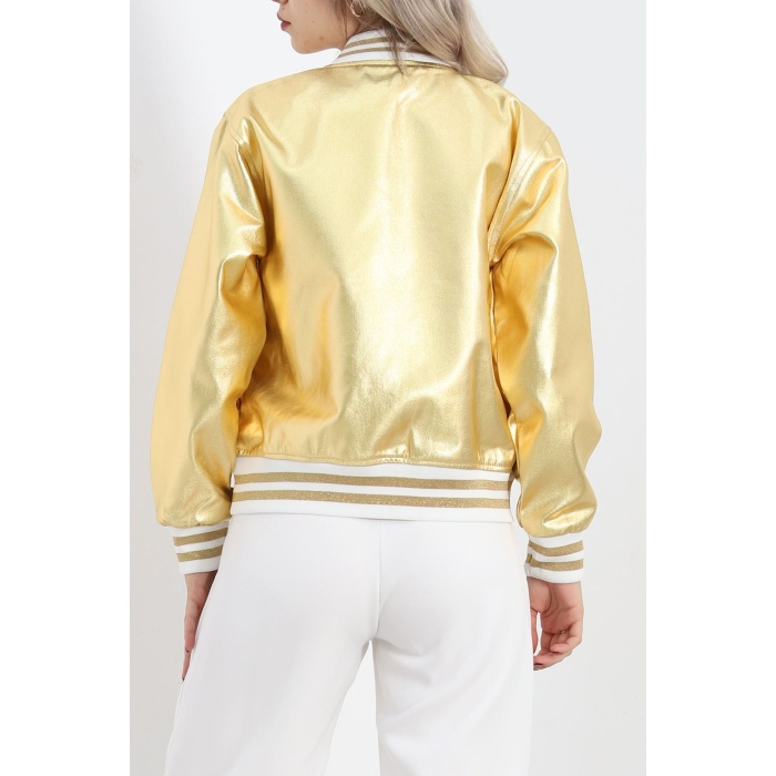 Varak Bomber Ceket Gold