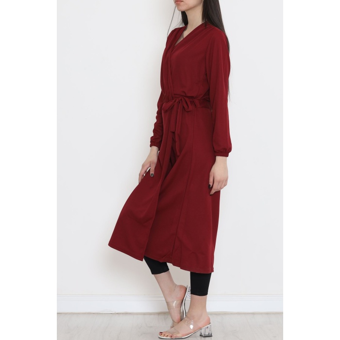 Tünel Kemer Detay Kimono Bordo