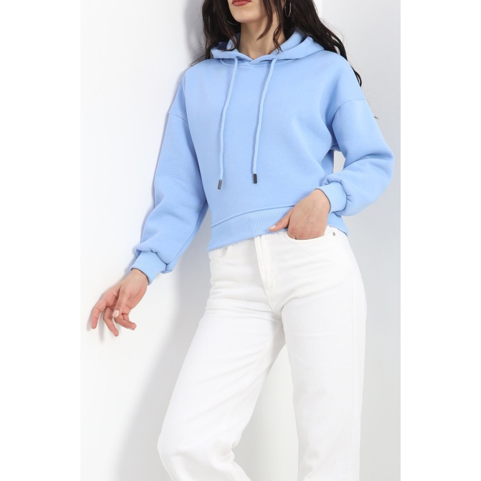 Kapşonlu Crop Sweat Bebemavi