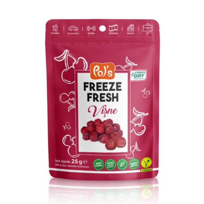 Pol’s Freeze Fresh Dondurularak Kurutulmuş Vişne 25g