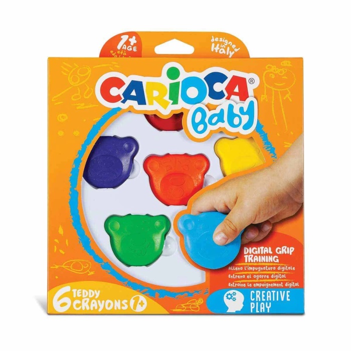 Carioca Teddy Bebek Crayons 6lı