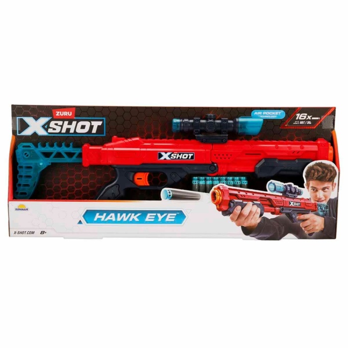 Sunman X-Shot Excel Hawk Eye 16 Mermili Sünger Dart Atan Silah S00036435