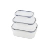 3PCS QUİCK SIZDIRMAZ SAKLAMA KABI SETİ ŞEFFAF KAP - BUĞULU-CONTALI KAPAK  500-1000-1700ML (4767)