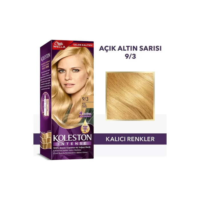 Koleston Intense Saç Boyası 9/3 Açık Altın Sarısı - Salon Kalitesi