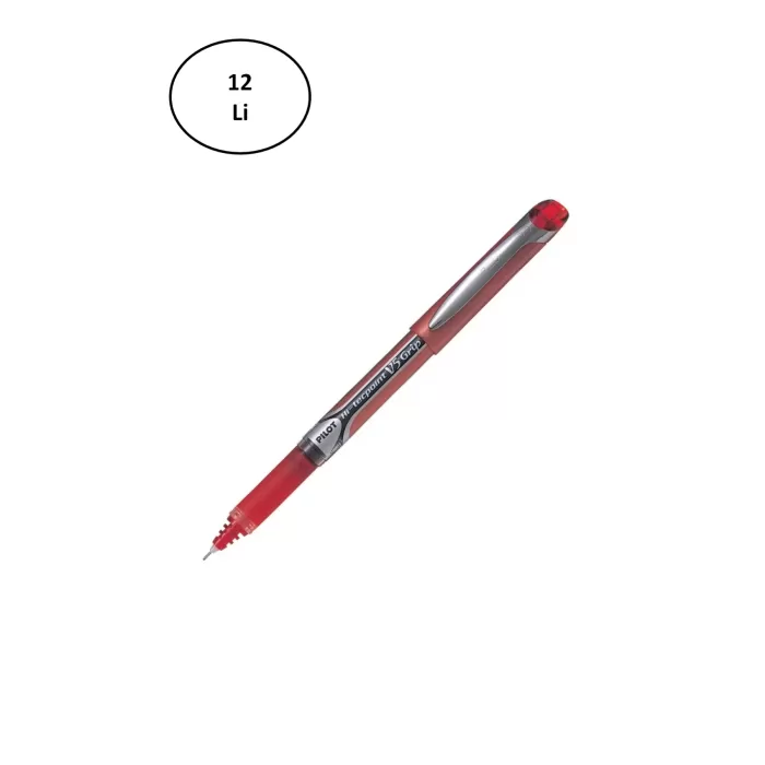 Pilot Kalem V5 Grip Hi-Tecpoint Kırmızı 12li