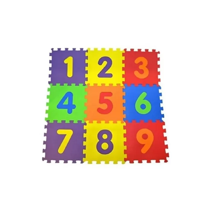 9 Parça Büyük Boy Rakamlı Sayılı Sünger Yapılı Oyun Karosu Yer Matı Puzzle Yapboz Turk-68803