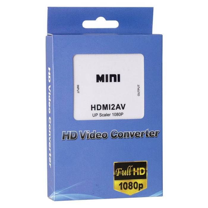 HDMI TO RCA ÇEVİRİCİ CONVERTER MİNİ MODEL PLASTİK KASA 1920X1080 (4767)