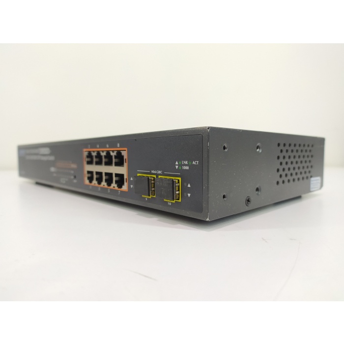 Planet 8-Port 10/100/1000T 802.3at PoE + 2-Port 100/1000X Sfp Yönetilebilir Switch