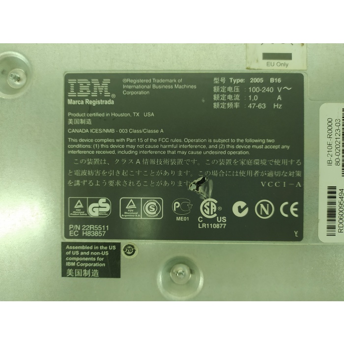 Ürün 01 - IBM 16-PORT 4GB BROCADE SAN SWITCH 2005-B16