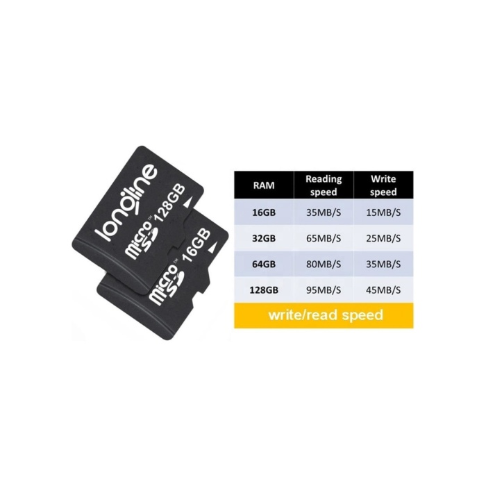 128GB MicroSDHC Class 10 Hafıza Kartı + Adaptör