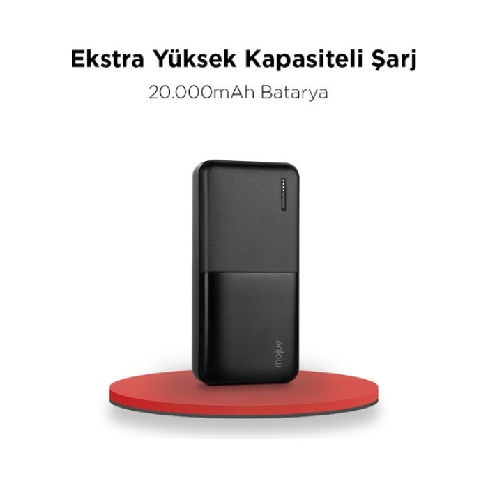 mojue by ttec PB09 20.000mAh Taşınabilir Şarj Aleti / Powerbank-Siyah