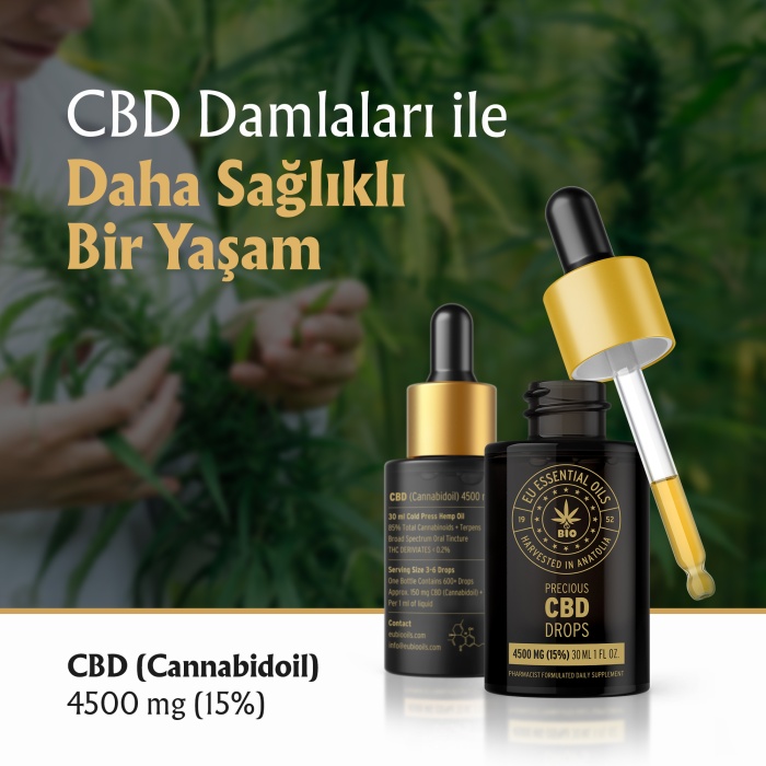 CBD Drops (CBD Yağı) 4500mg (15%)