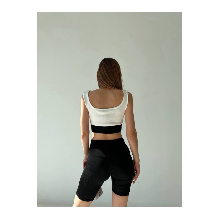 LASTİK DETAYLI CROP TOP ATLET