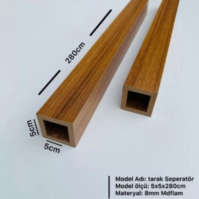 MDF SEPERATÖR PARAVAN BÖLME (TEAK) 5X5X280CM İN SEP-03