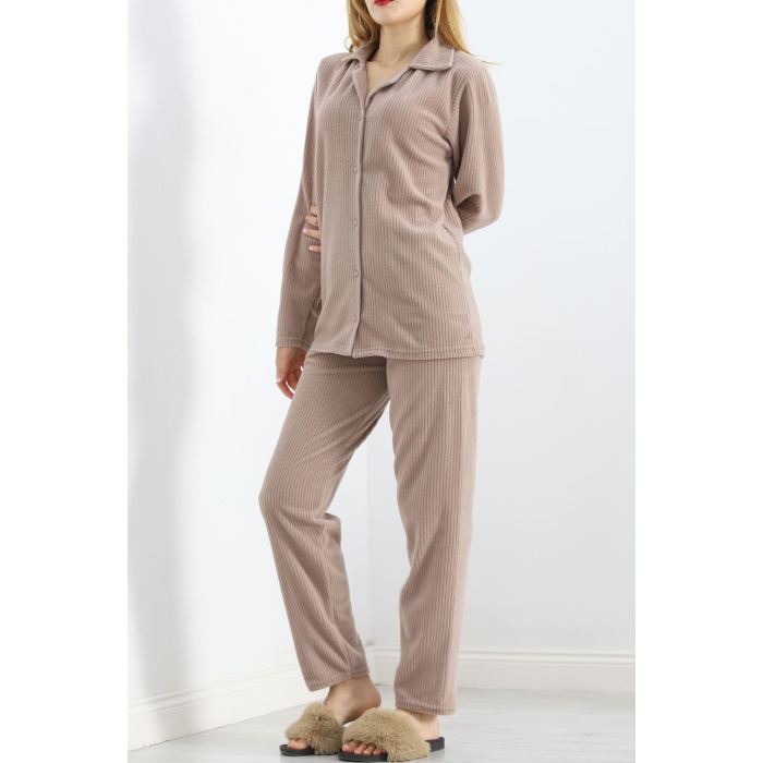 Polar Pijama Takım Vizon