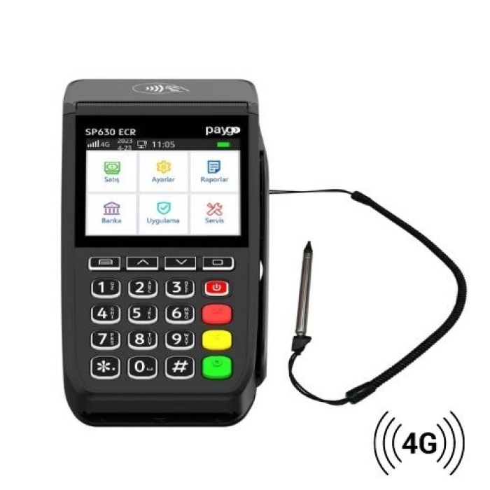 Paygo Sp630 Pro ECR 4G Eft pos Yazarkasa  10adet rulo hediye