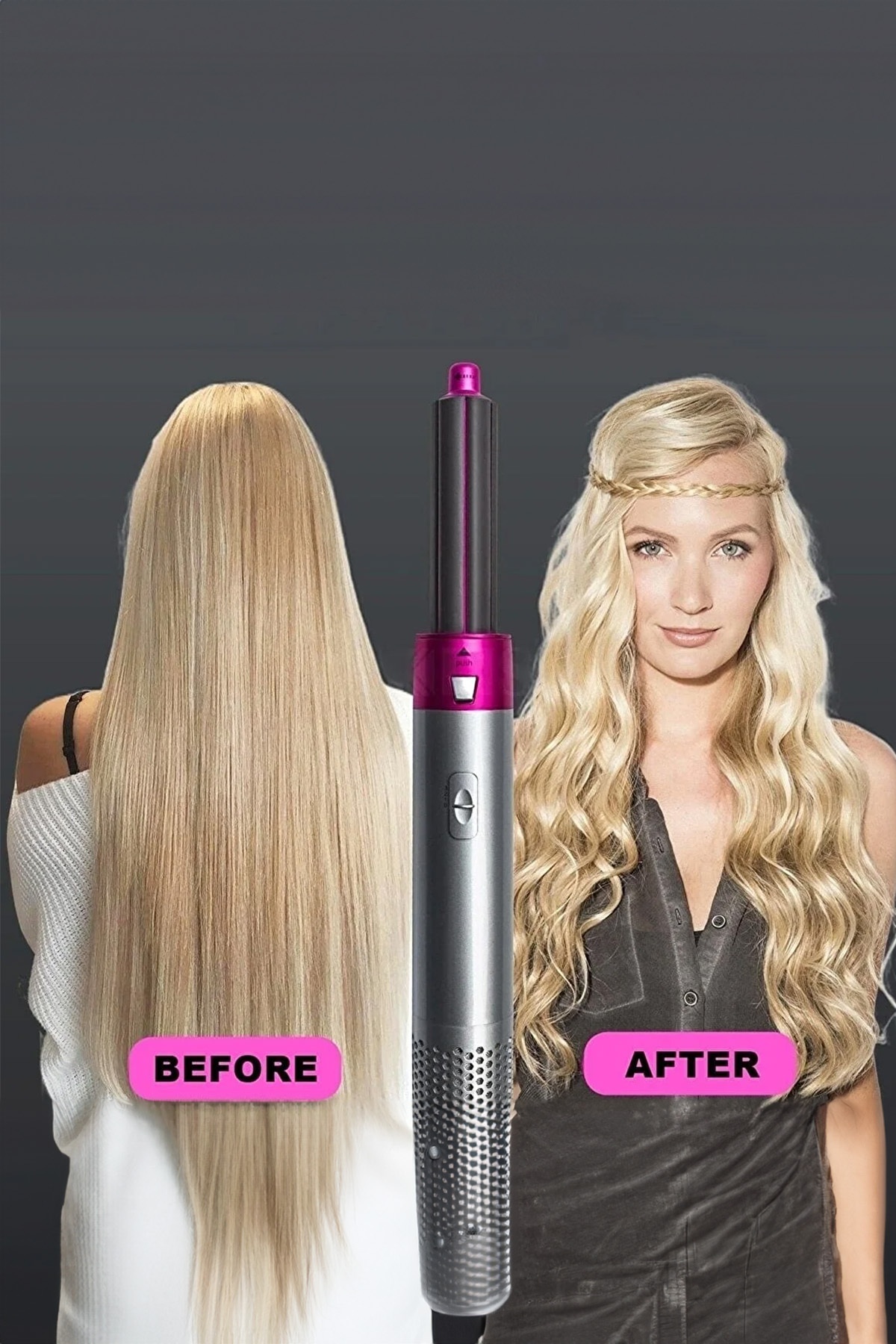 Hot Air Styler 5 in 1 Saç Düzleştirici Profesyonel Saç Şekillendirici Fırça Taraklı Kurutma Makinesi