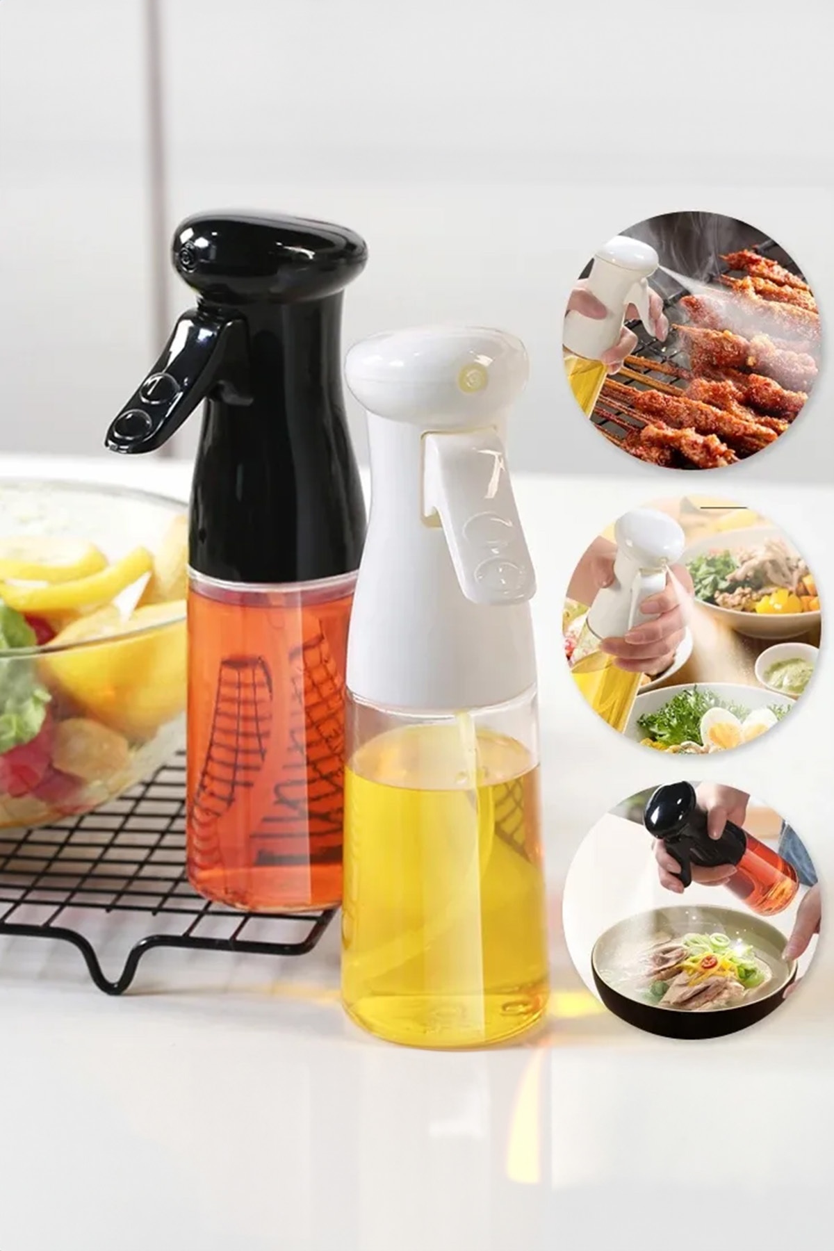 Çok Amaçlı Kolay Kullanımlı 220 Ml Yağdanlık Yeni Nesil Airfryer İçin Kullanılabilir Yağ Püskürtücü