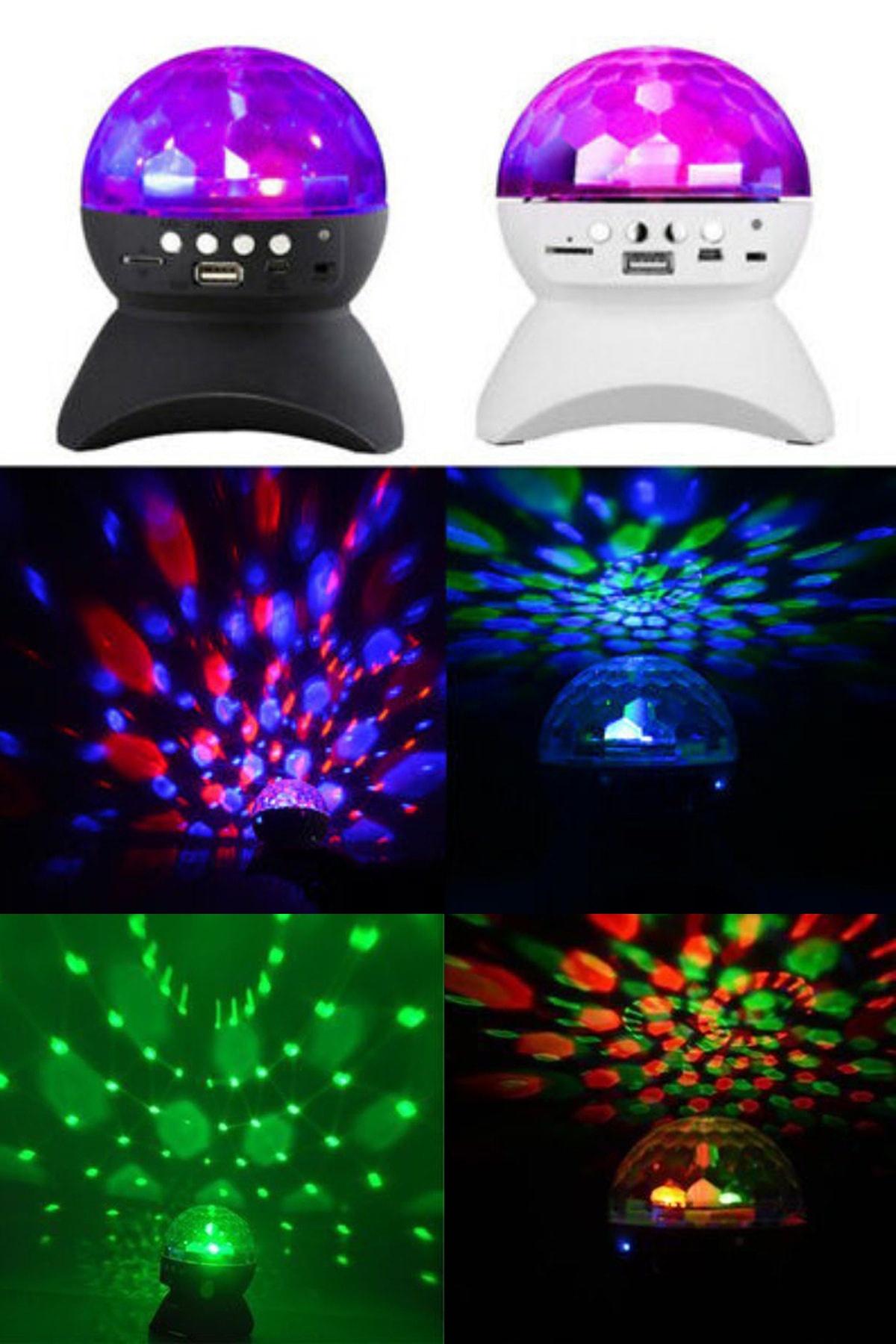 L740 Küre Ledli Işık Saçan Şarjlı Bluetooth Hoparlör Disco Speaker Disko Topu