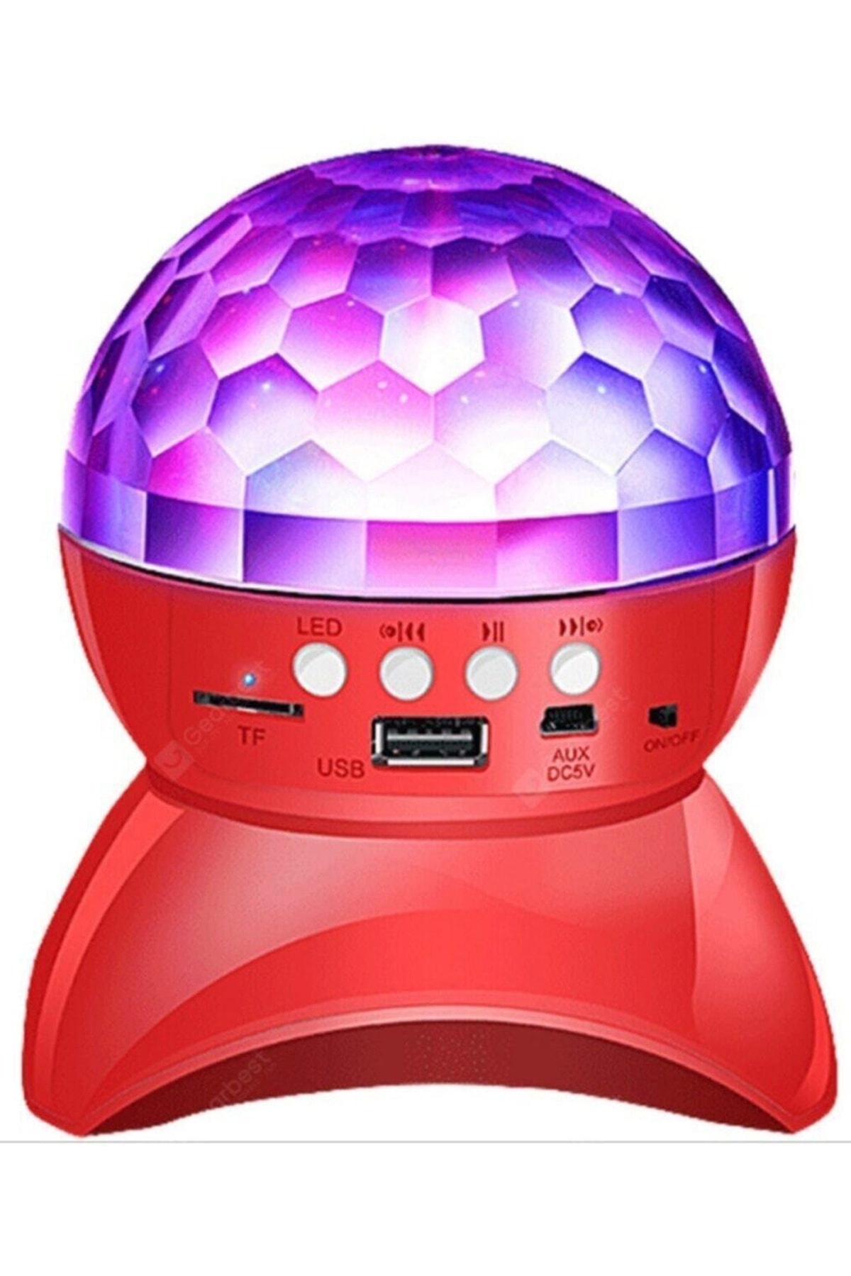 L740 Küre Ledli Işık Saçan Şarjlı Bluetooth Hoparlör Disco Speaker Disko Topu