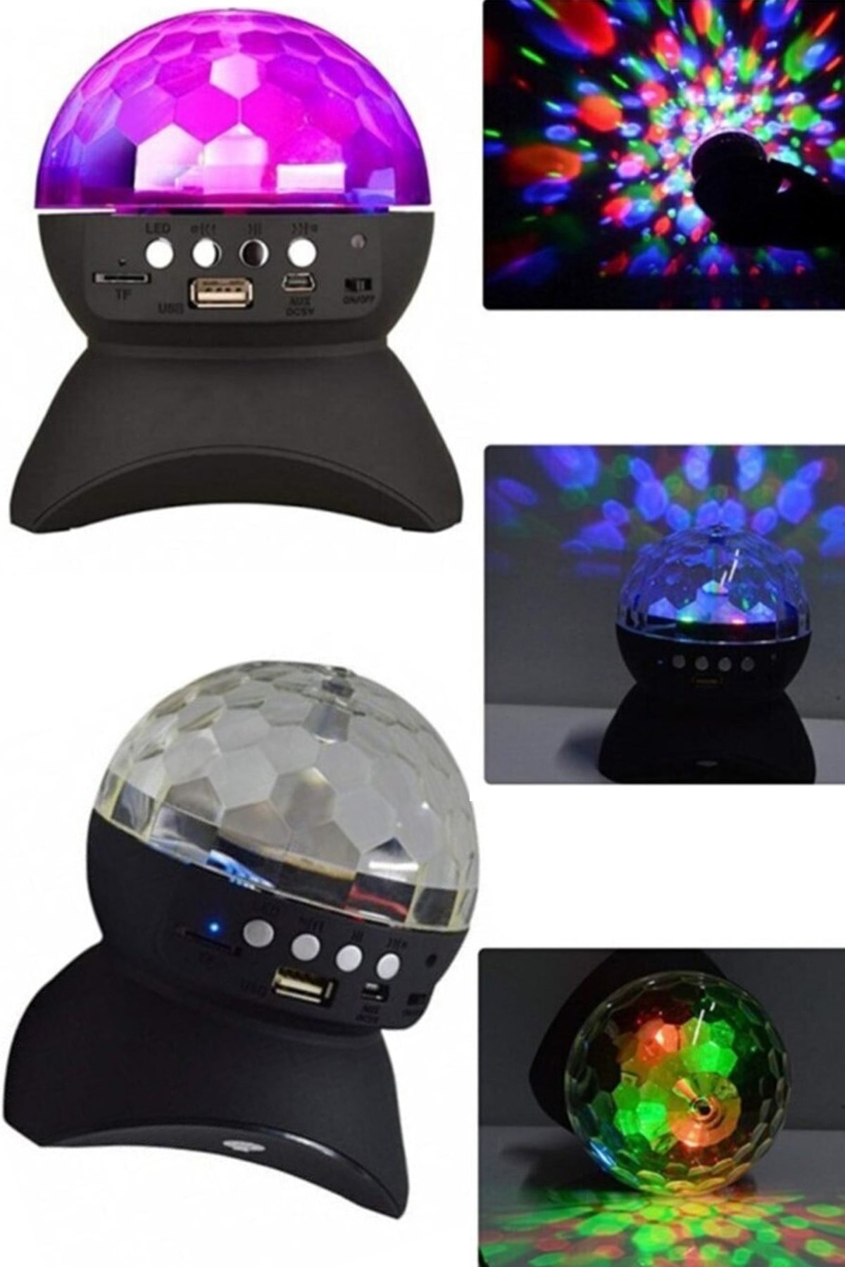 Disko Topu Led Işıklı L740 Bluetooth Hoparlör Şarjlı Disco Speaker