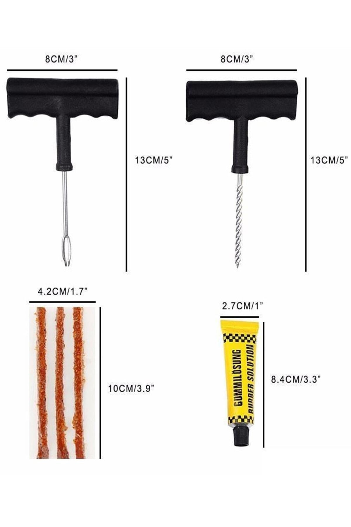 6 Parça Tamir Kiti Otomobil Araba Bisiklet Motor Lastik Tamir Kiti Seti