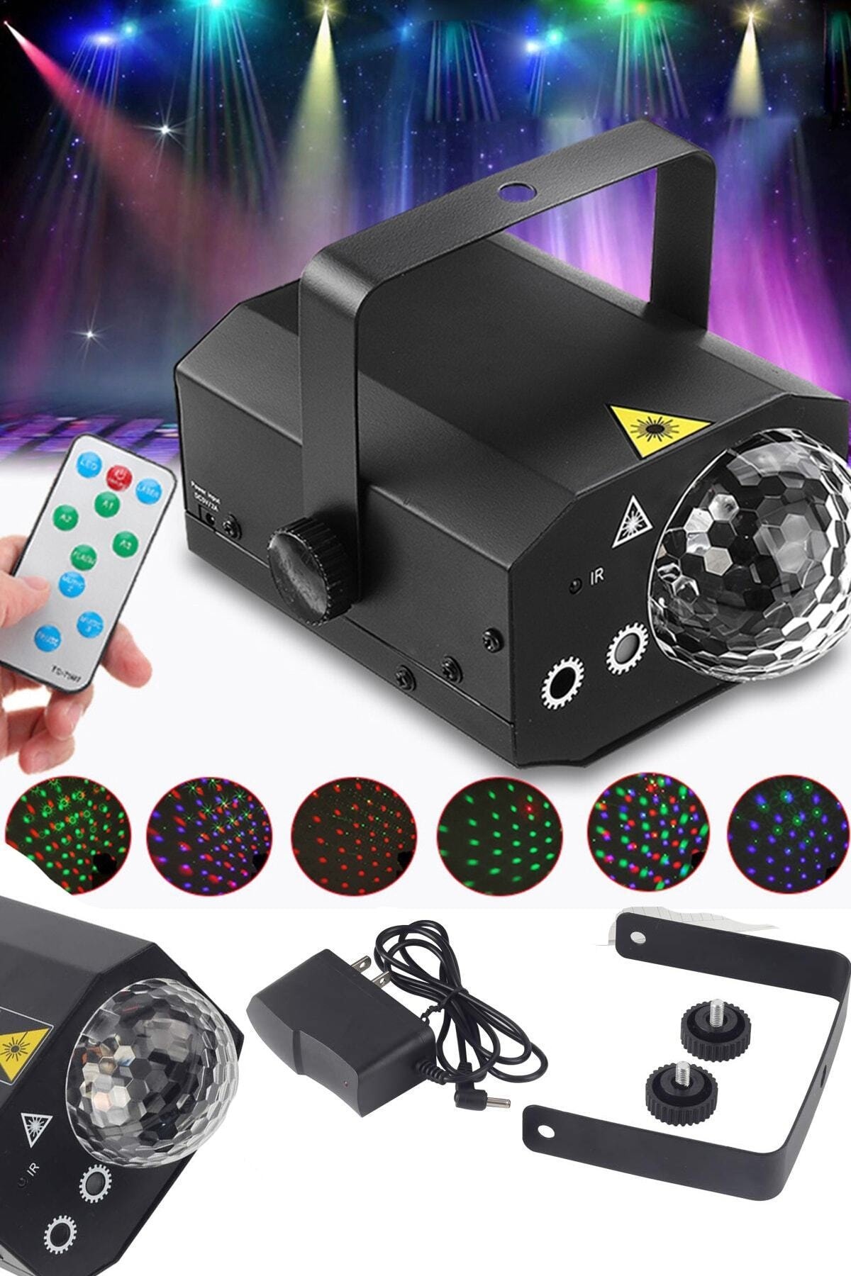 16 In 1 Magic Ball Projektör Lazer Disko Parti Sahne Işığı Doğum Günü Parti Özel Gün 1410