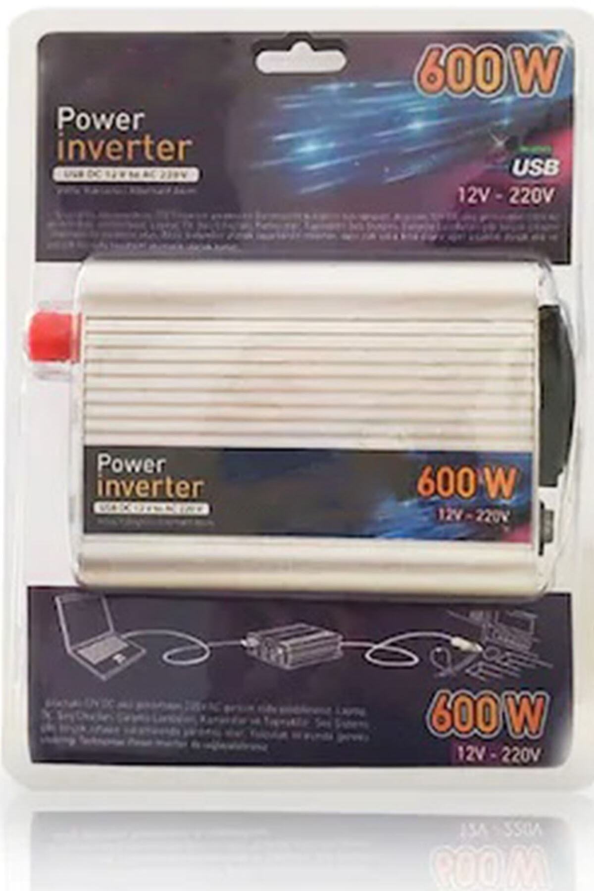 Technomax 600 W Inverter Dönüştürücü Usb Soketli Dc 12.v - 220.v Invertör