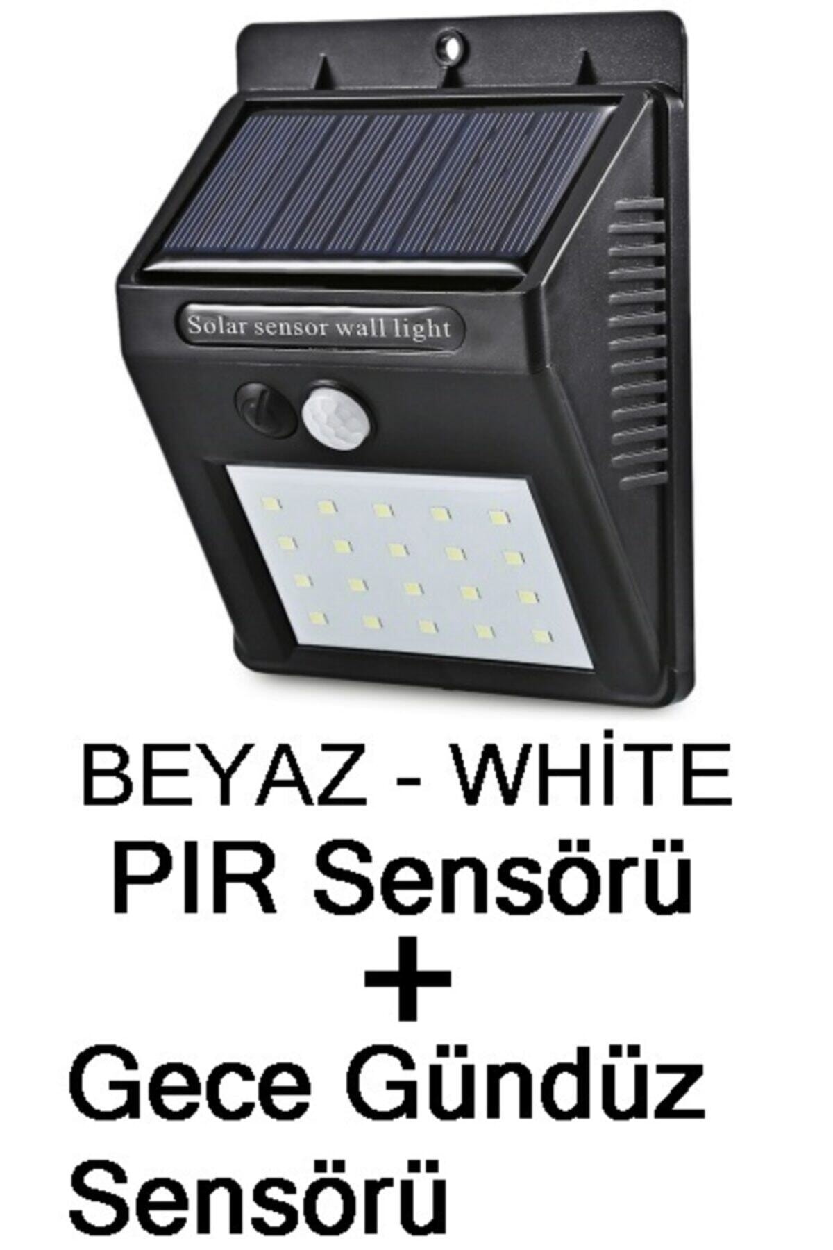 Pır Cdr Dim Sensörlü 20 Led Solar Güneş Enerjili Su Geçirmez Duvar Lambası