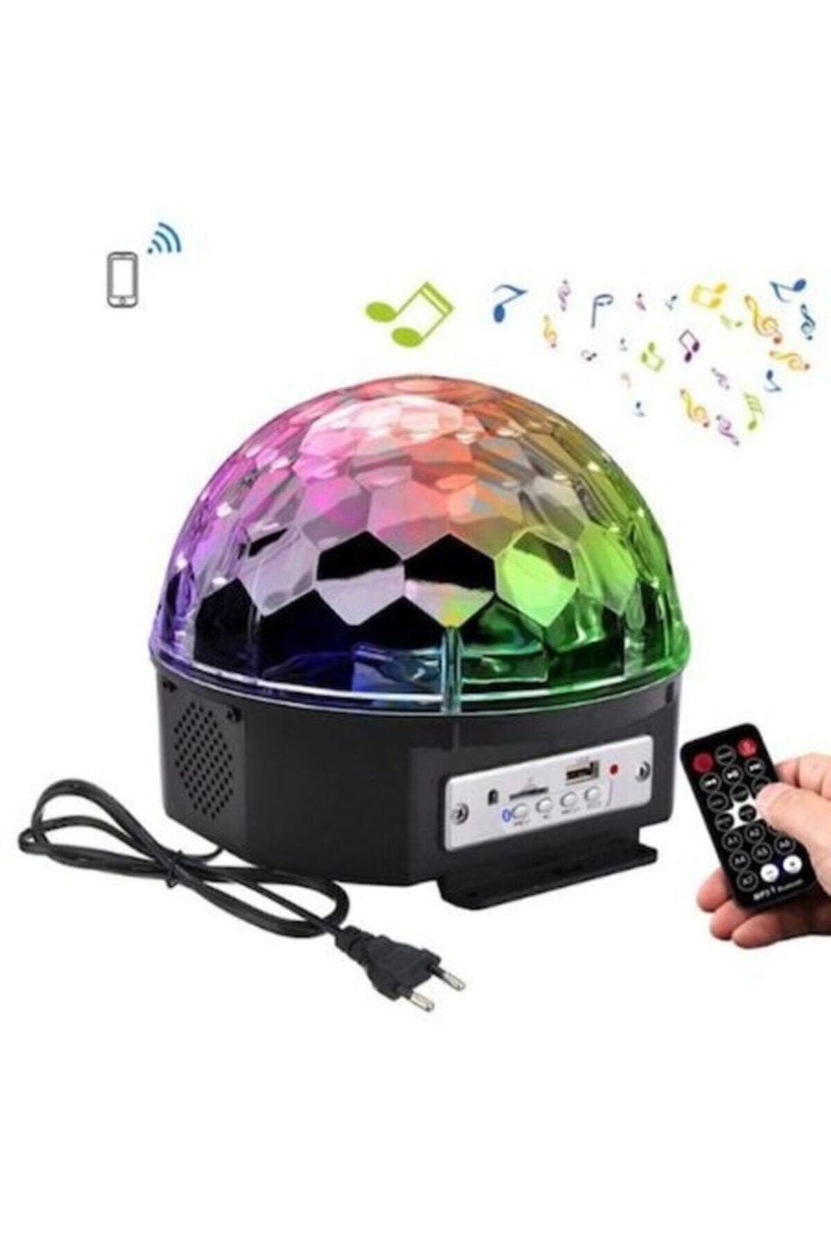 Hoparlör Disco Sahne Ensiga Disko Topu Bluetooth Usb Led Işıklı Mp3