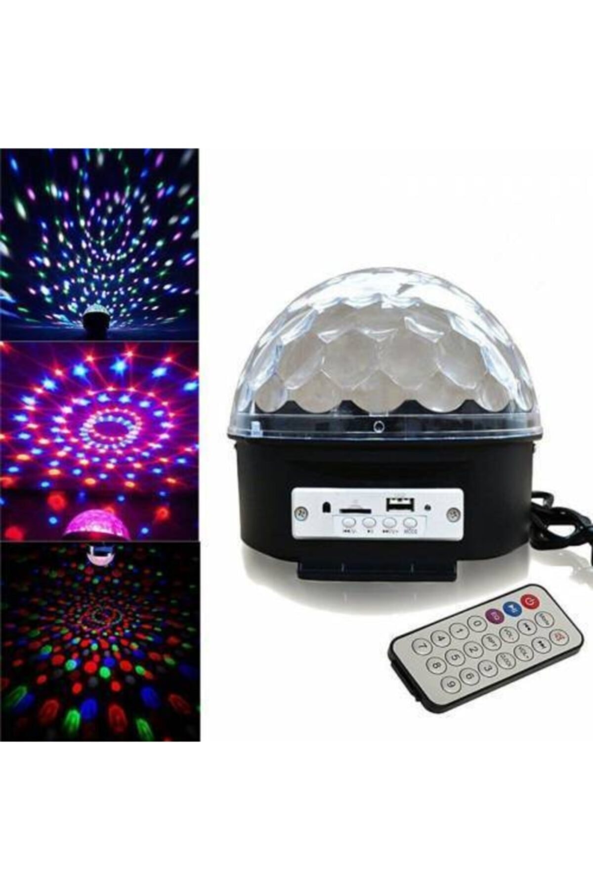 Bluetooth Özellikli Kumandalı Led Kristal Disko Topu Disco Top