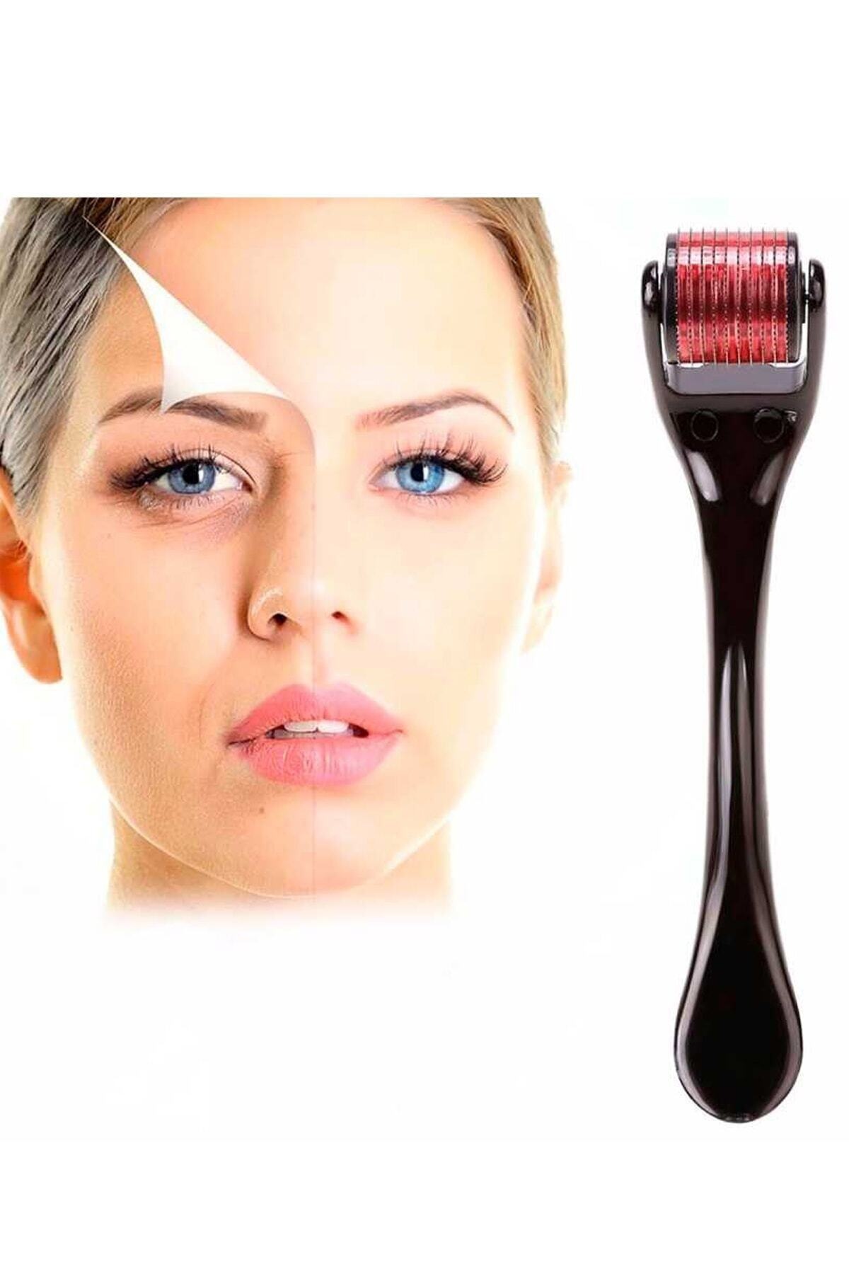 Dermaroller Titanyum Uçlu 540 Iğneli Derma Roller 0.5 Mm Iğne Cilt Yüz Vücut Yenileme Masaj Aleti