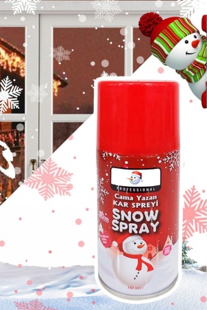 Cama Kalıcı Yazı Yazabilen Kar Spreyi Snow Spray Cama Kar Şeklinde Yazı Yazma Yılbaşı Süsü