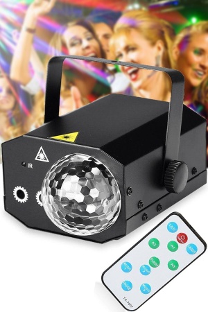 16 In 1 Magic Ball Projektör Lazer Disko Parti Sahne Işığı Doğum Günü Parti Özel Gün 1410