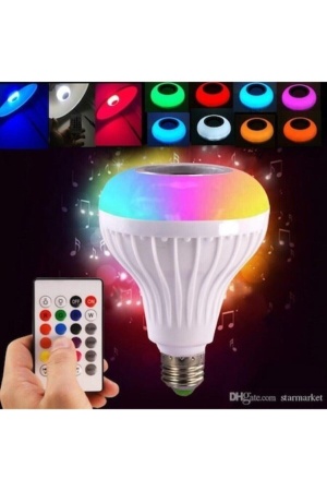 Bluetoothlu Led Ampul Hoparlör Mp3çalar Renkli Led Disko Ampul