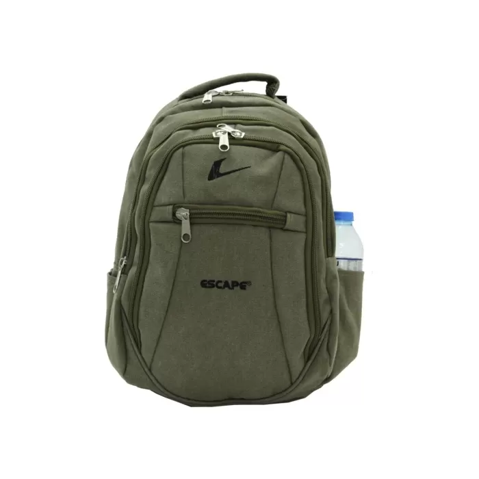 Unisex Siyah Kanvas Kumaş Laptop Bölmeli Outdoor Sırt Çantası 307