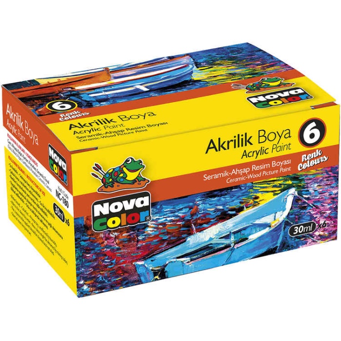 NOVA COLOR AKRİLİK BOYA 6 LI