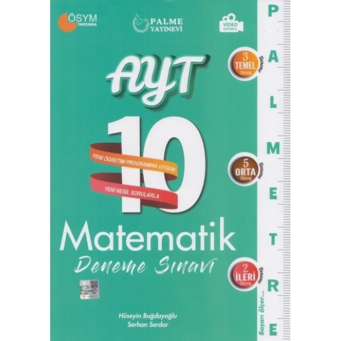 PALME YKS AYT MATEMATİK 10 DENEME PALMETRE VİDEO ÇÖZÜMLÜ