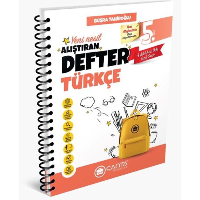 ÇANTA 5.Sınıf Türkçe Okula Yardımcı Öğreten Defter