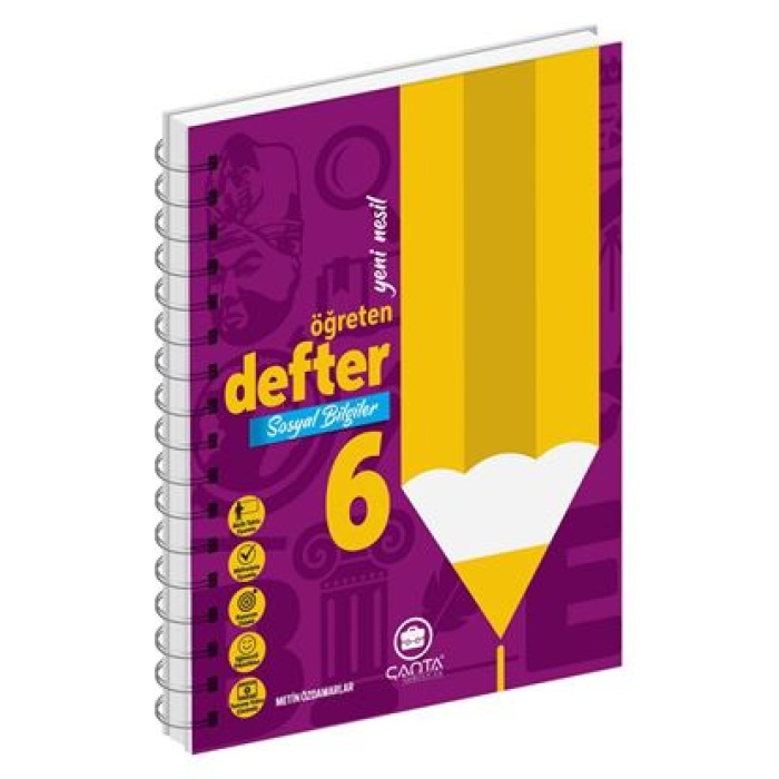 ÇANTA 6.Sınıf Sosyal Bilgiler Okula Yardımcı Öğreten Defter