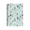 DEFTER A4 (21X29.7 cm) KARELİ, Coffee - Yeşil 6 Adet