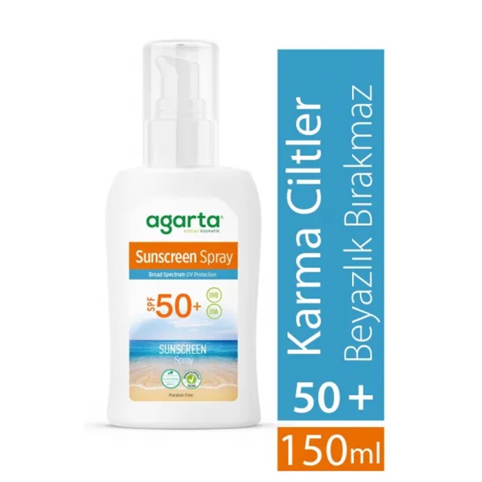 Agarta Doğal Güneş Spreyi 50 SPF 150 ml, 6 Adet